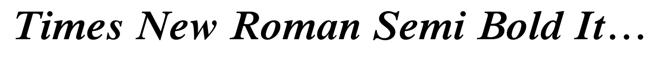Times New Roman Semi Bold Italic